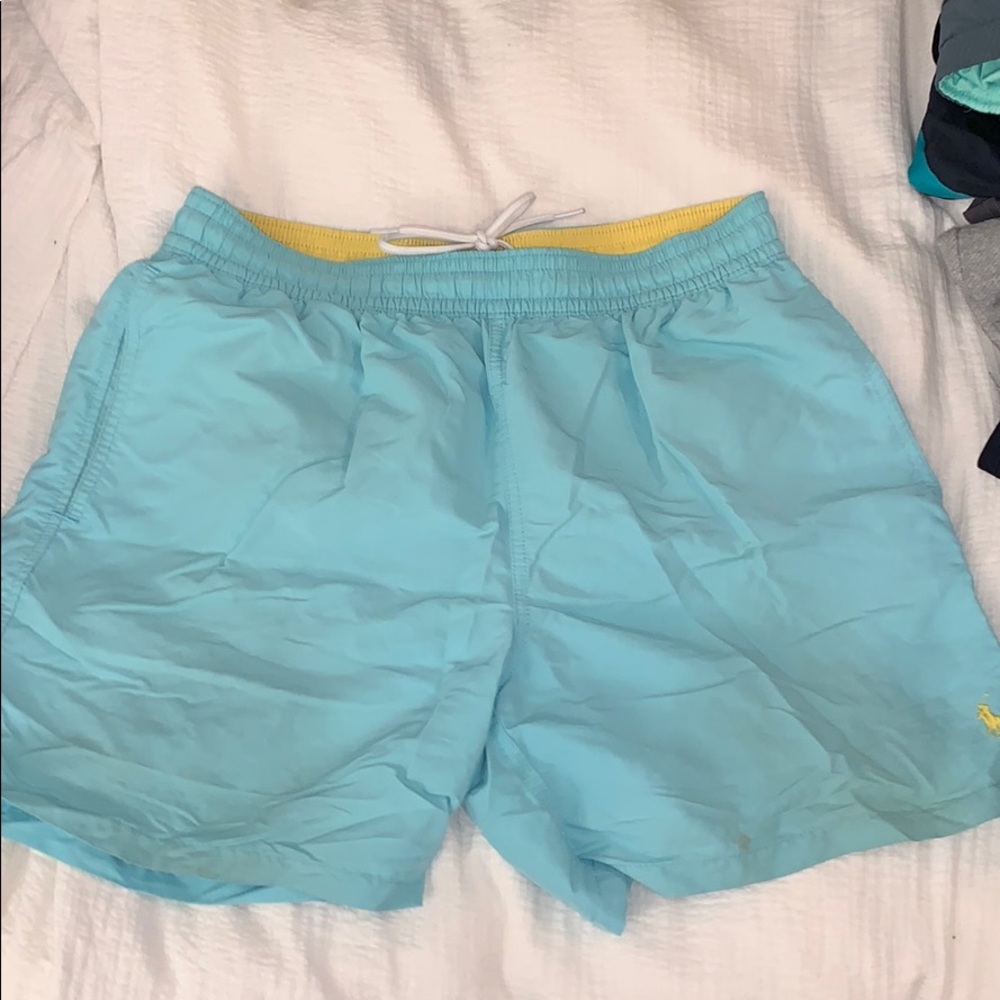 Ralph Lauren Teal Swim Trunks Large